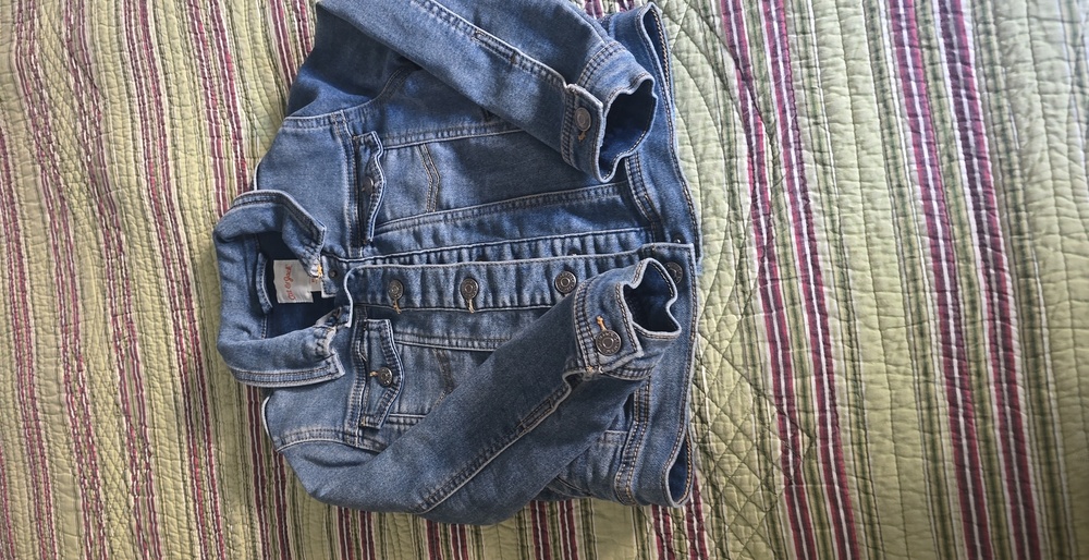 Cat & Jack Blue Denim Jacket And PH PLAY Pink Sparkle High/Low Dress.Both Size 5